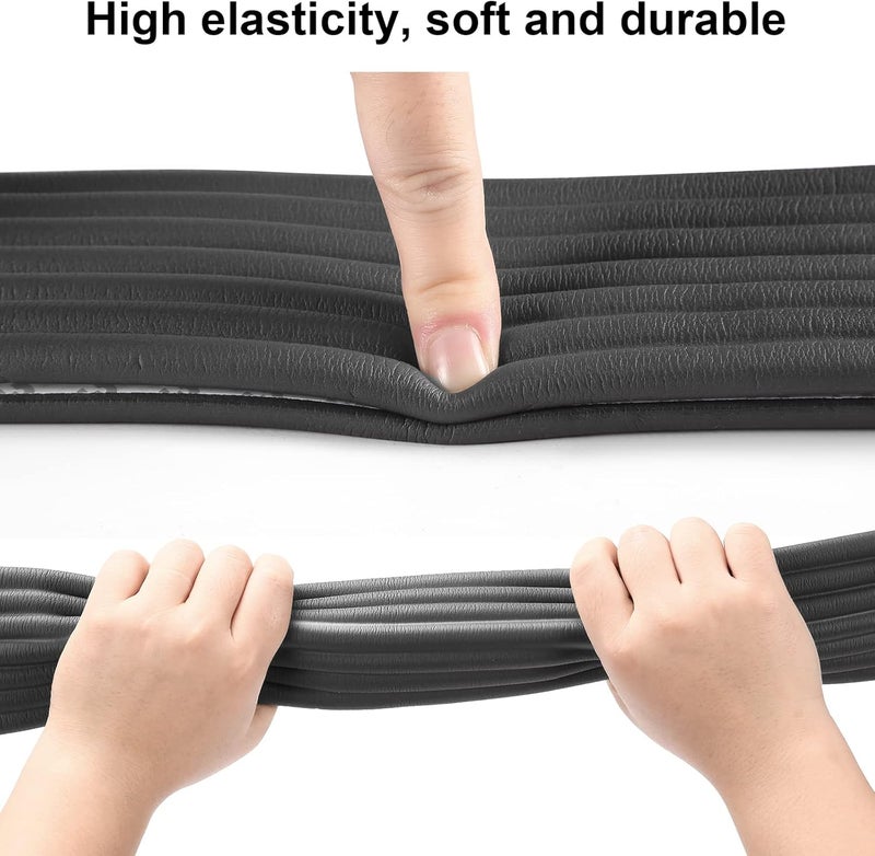 Dovesail Baby Proofing Edge Corner Protector, 16.4 ft Edge Guards Padding with 3M Adhesive, Extra-Wide Soft NBR Rubber Foam Padding, Furniture,Sharp Edge Safety Corner Edge Bumper Guard-Black - Image 4